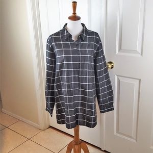 Coldwater Creek XL 100% silk Button Front Shirt